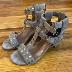 Laurence Dacade Women’s Gray Studded Heels With Buckles Size 37/7